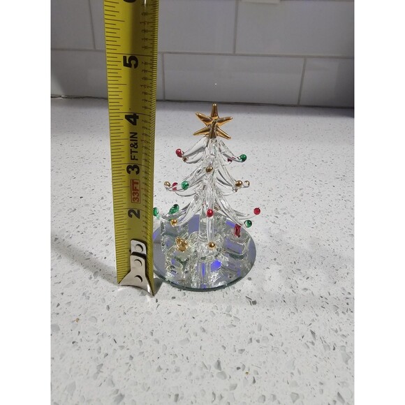 LS Arts Christmas / Blown Venezia Art Glass Christmas Tree & Ornaments 4" - Picture 3 of 5
